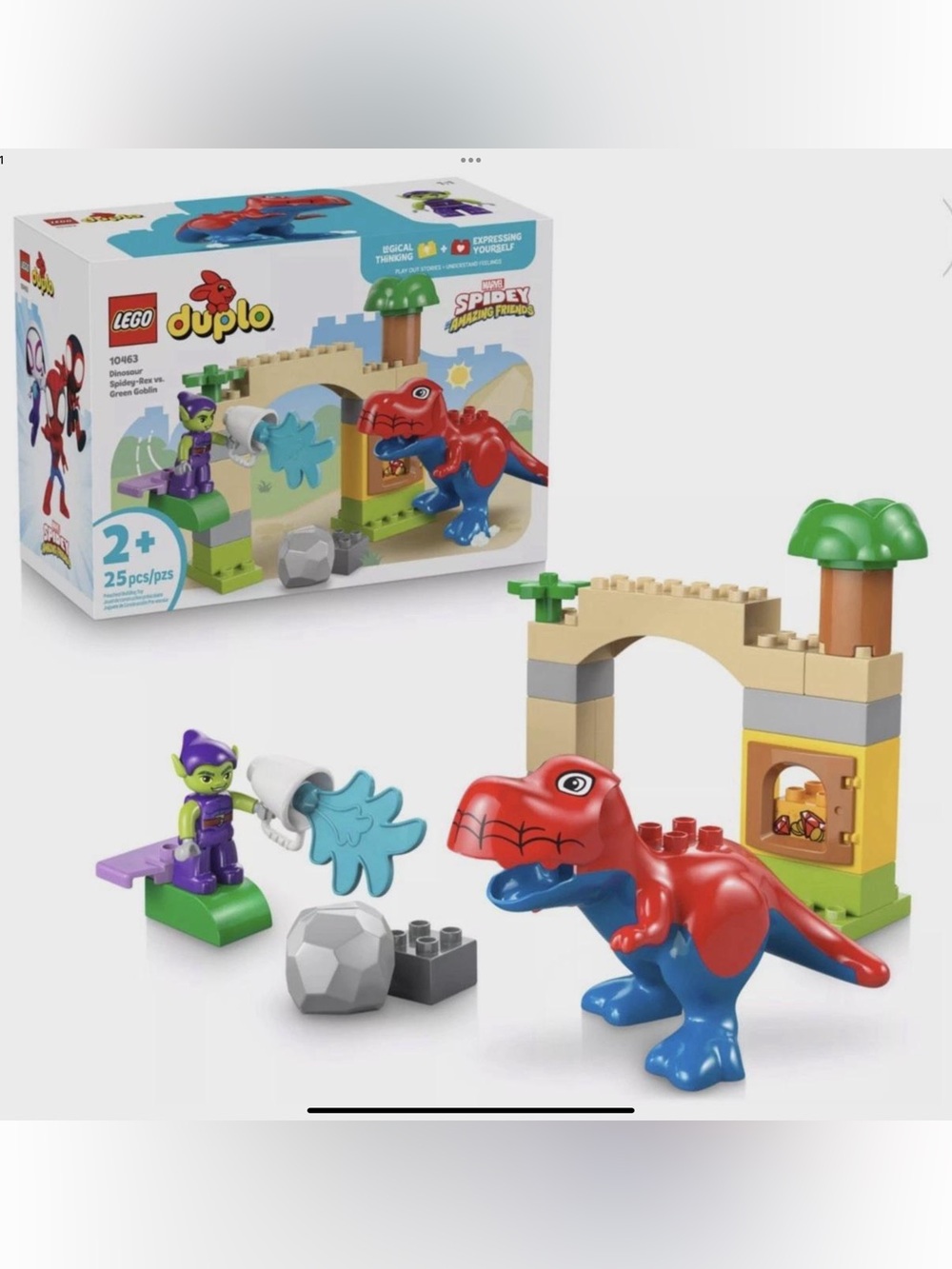 Lego Duplo 10463 Spidey and His Dino Rescue Playset - Red, Blue, Green
